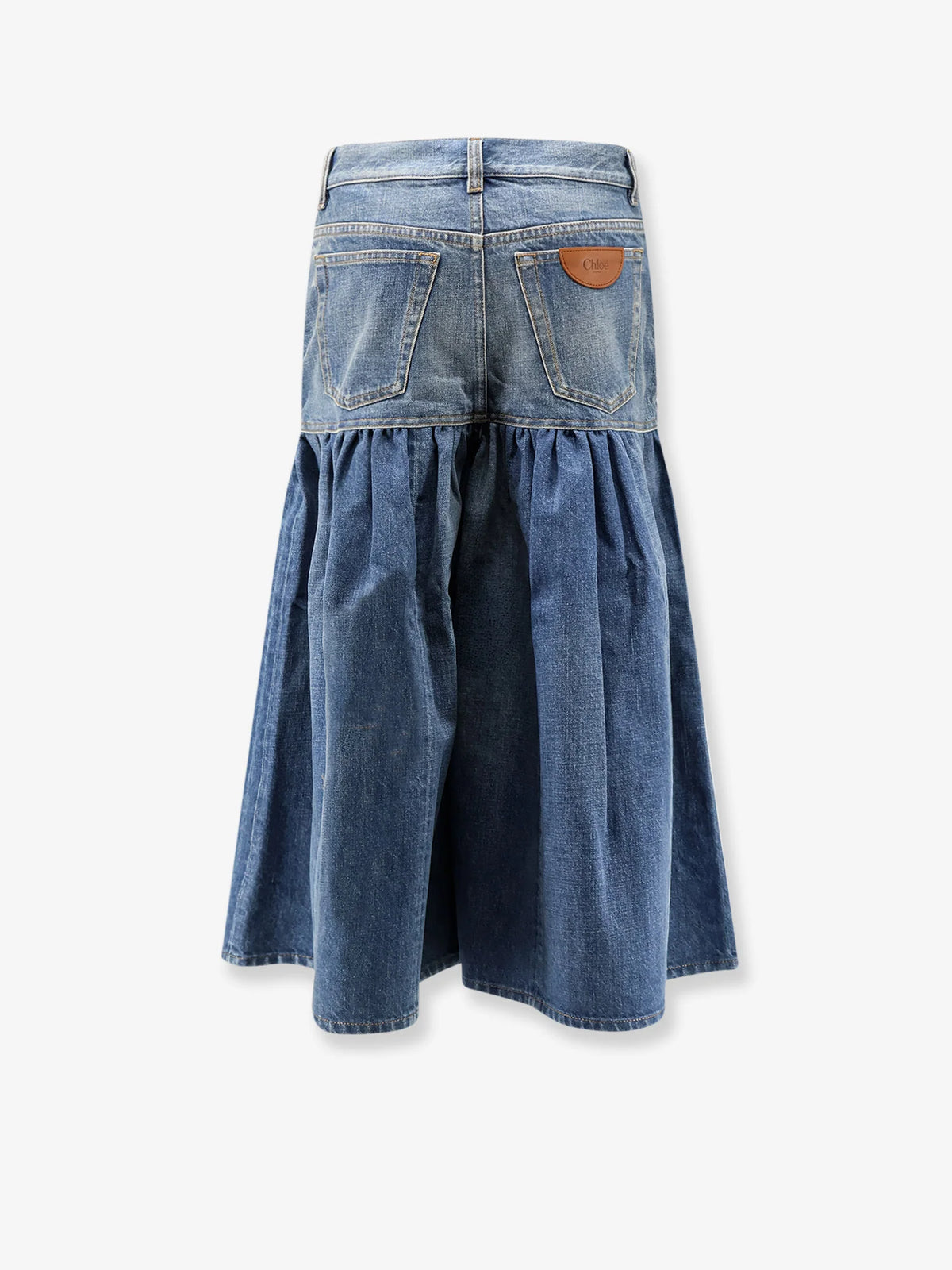 CHLOE' - Lightweight cotton denim fabric skirt/trousers