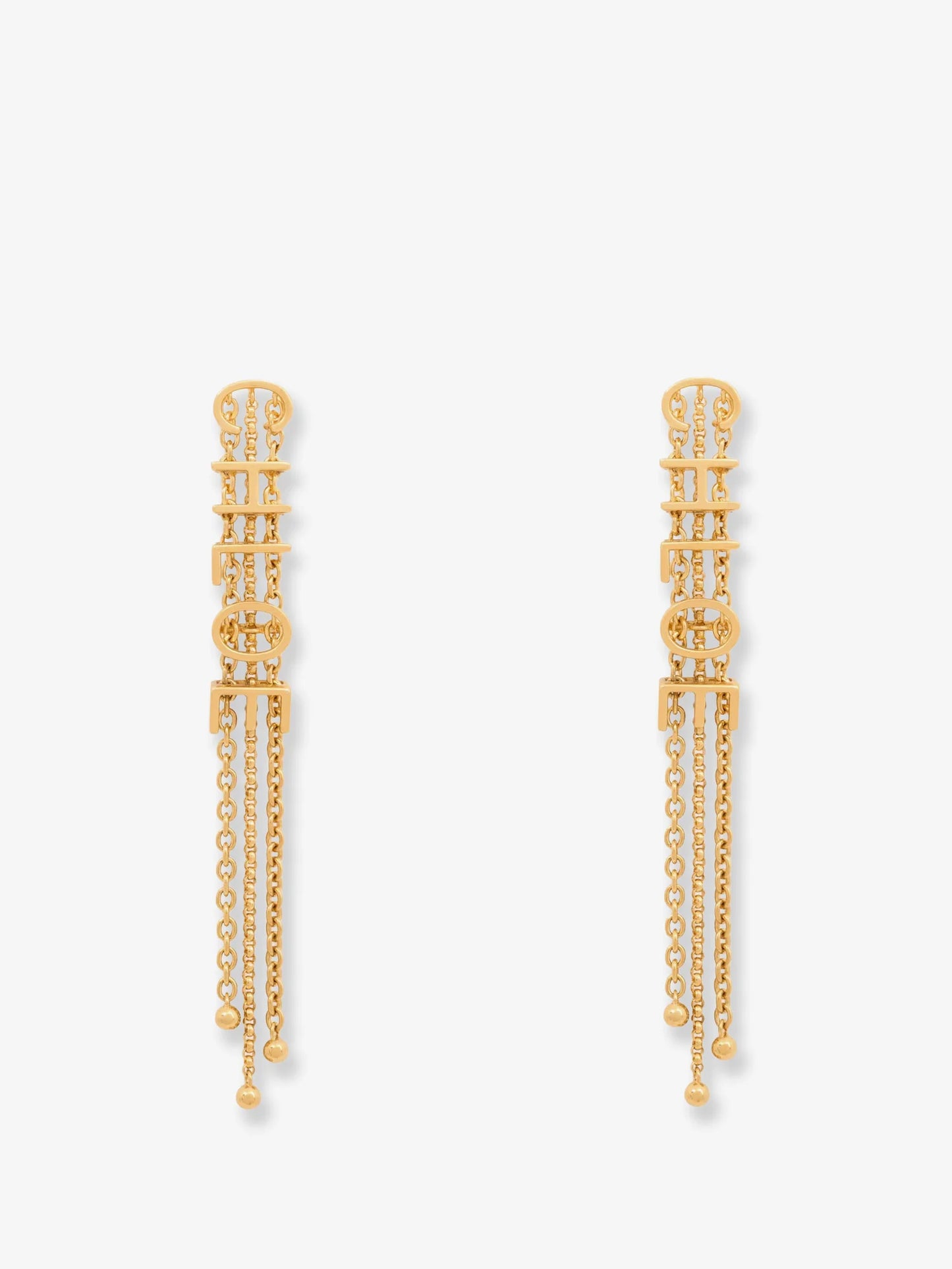 CHLOE' - Mini Belt brass earrings