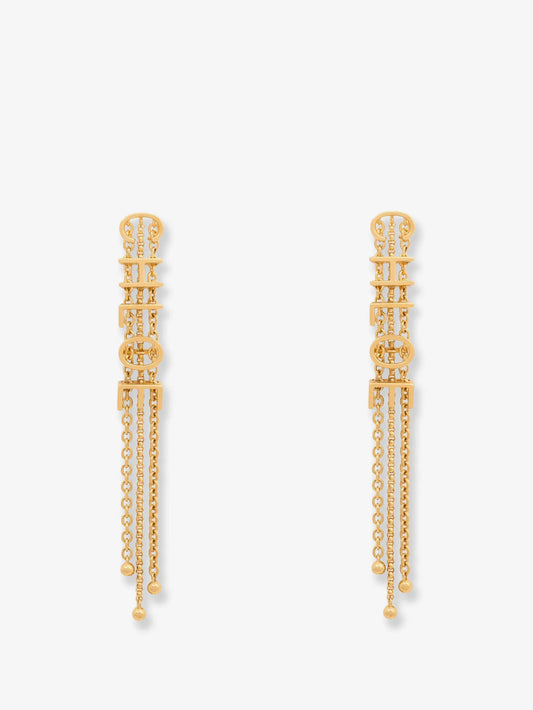 Chloe' Mini Belt Brass Earrings
