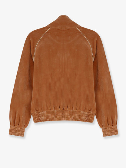 Chloé Chenille sweatshirt with Logo - Smoked Ochre
