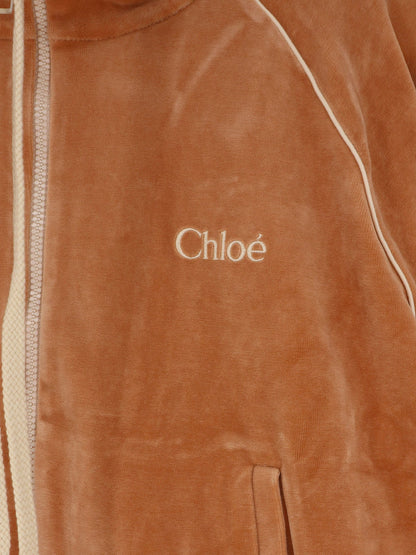 Chloé Chenille sweatshirt with Logo - Smoked Ochre