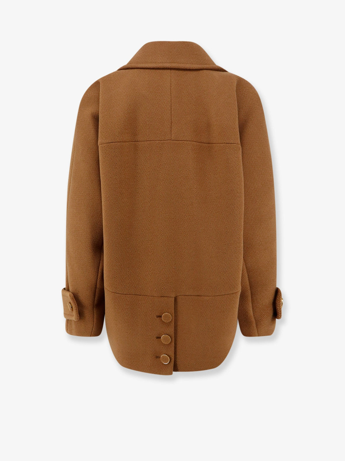 Chloe' Short wool coat - Dusty Camel