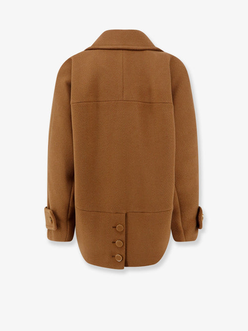 Chloe' Short wool coat - Dusty Camel