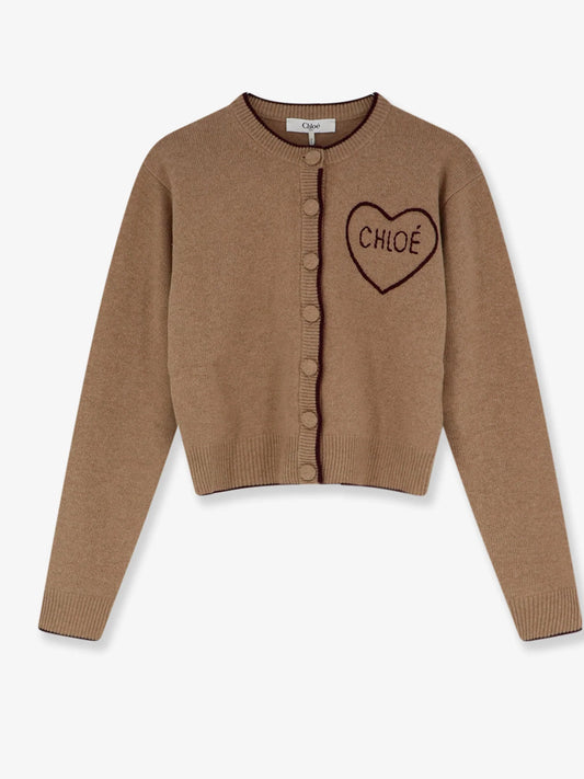 Chloe' Wool And Cashmere Wool Cardigan