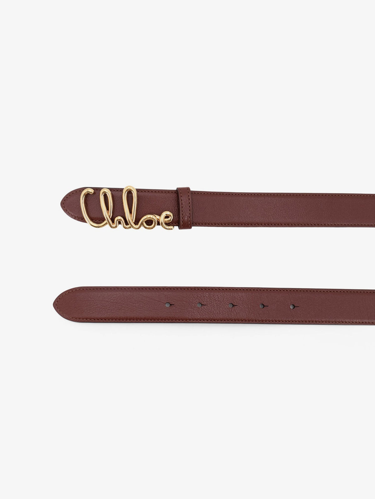 Chloe' Iconic leather belt - Crafty Brown