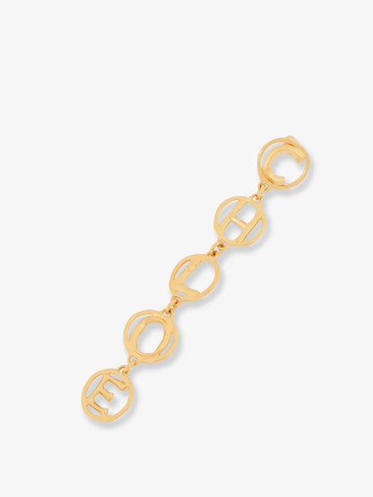 CHLOE' - Brass Script Earrings