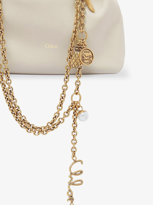 Chloe' Chloé Icons Mini leather crossbody bag - Cloudy Cream