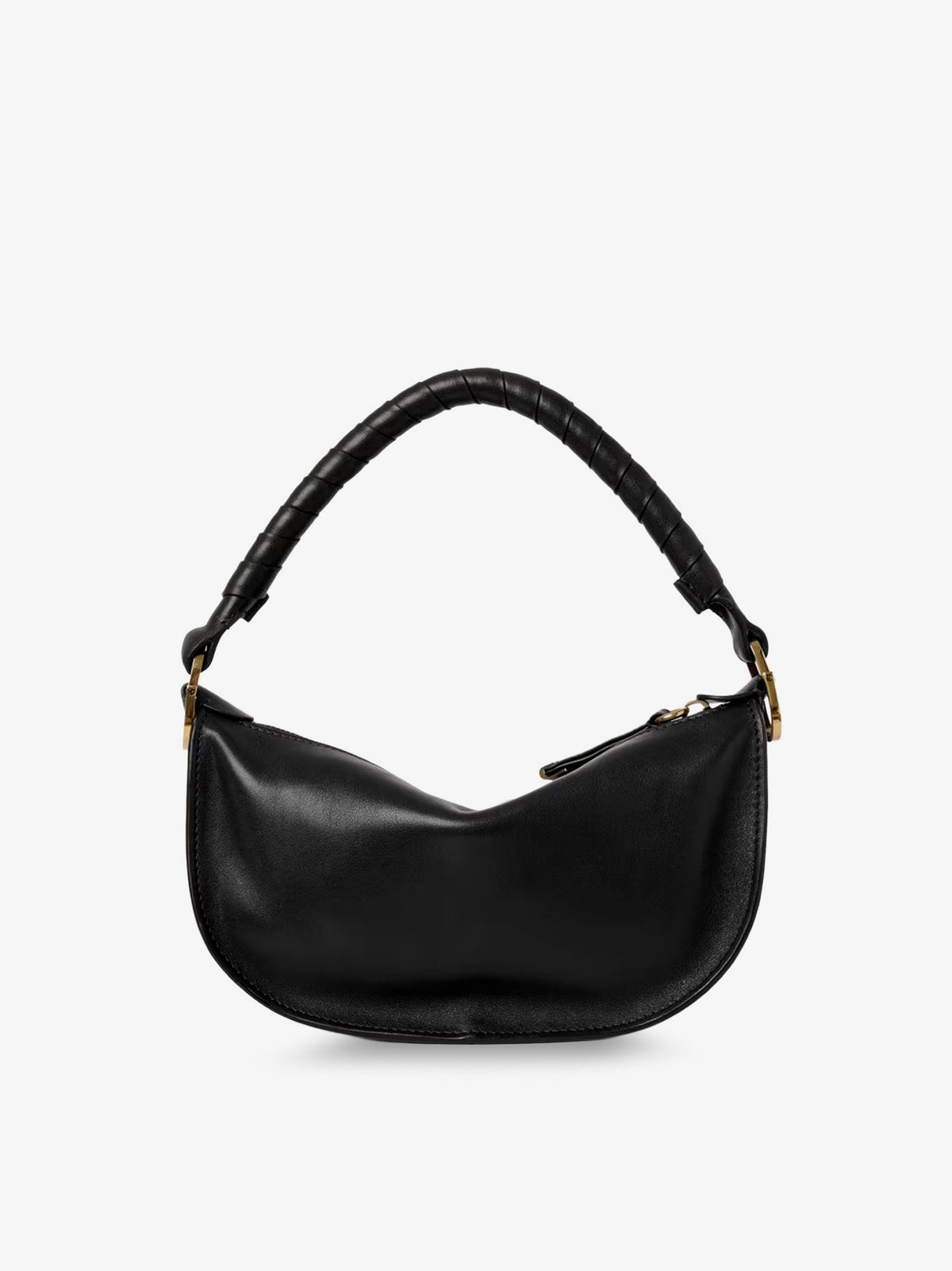Chloé Marcie Mini leather crossbody bag with stitching detail - Black