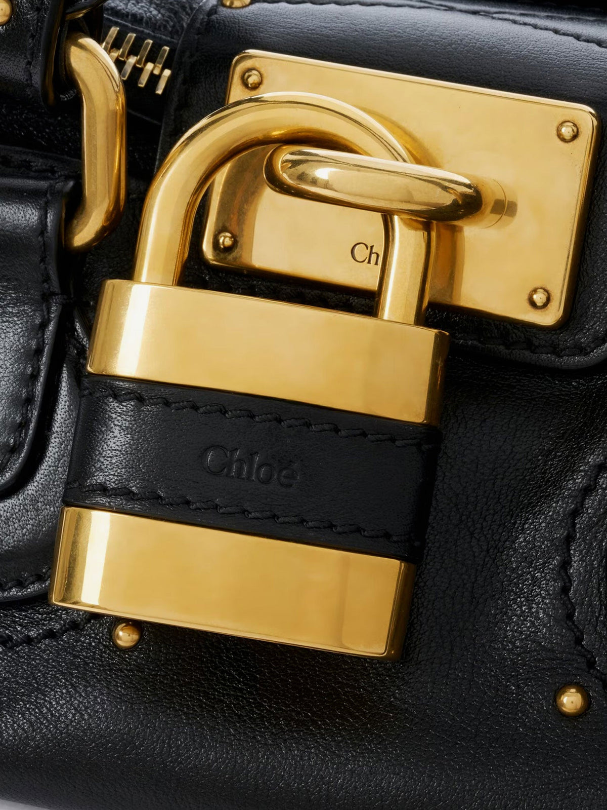 Chloe' Paddington Small Leather Handbag - Black