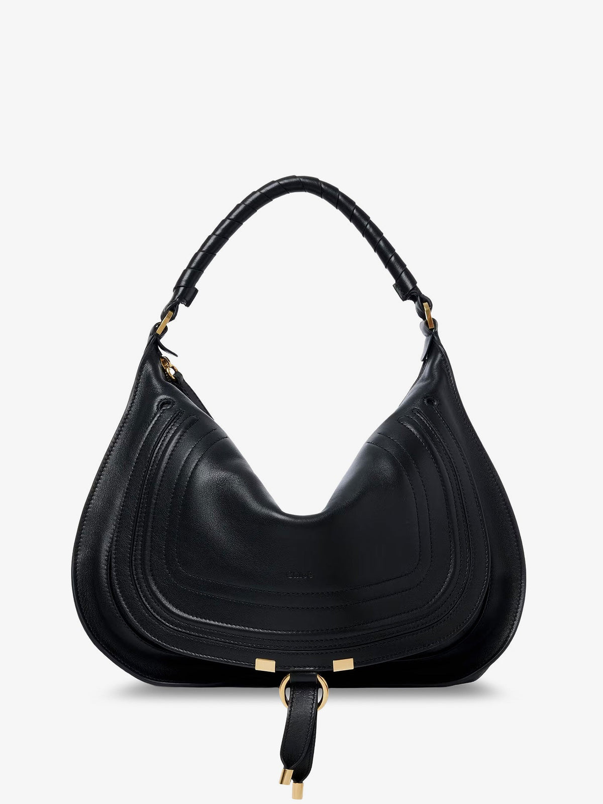 Chloe' Marcie Medium leather shoulder bag - Black
