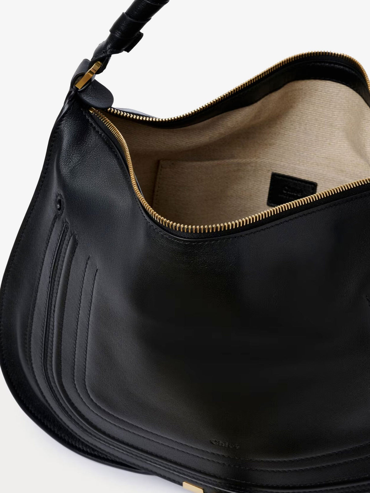 Chloe' Marcie Medium leather shoulder bag - Black