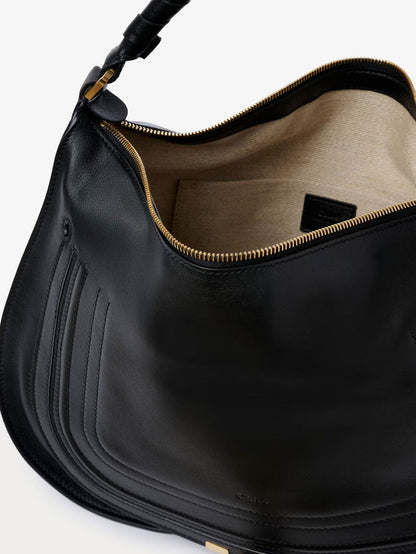 Chloe' Marcie Medium leather shoulder bag - Black