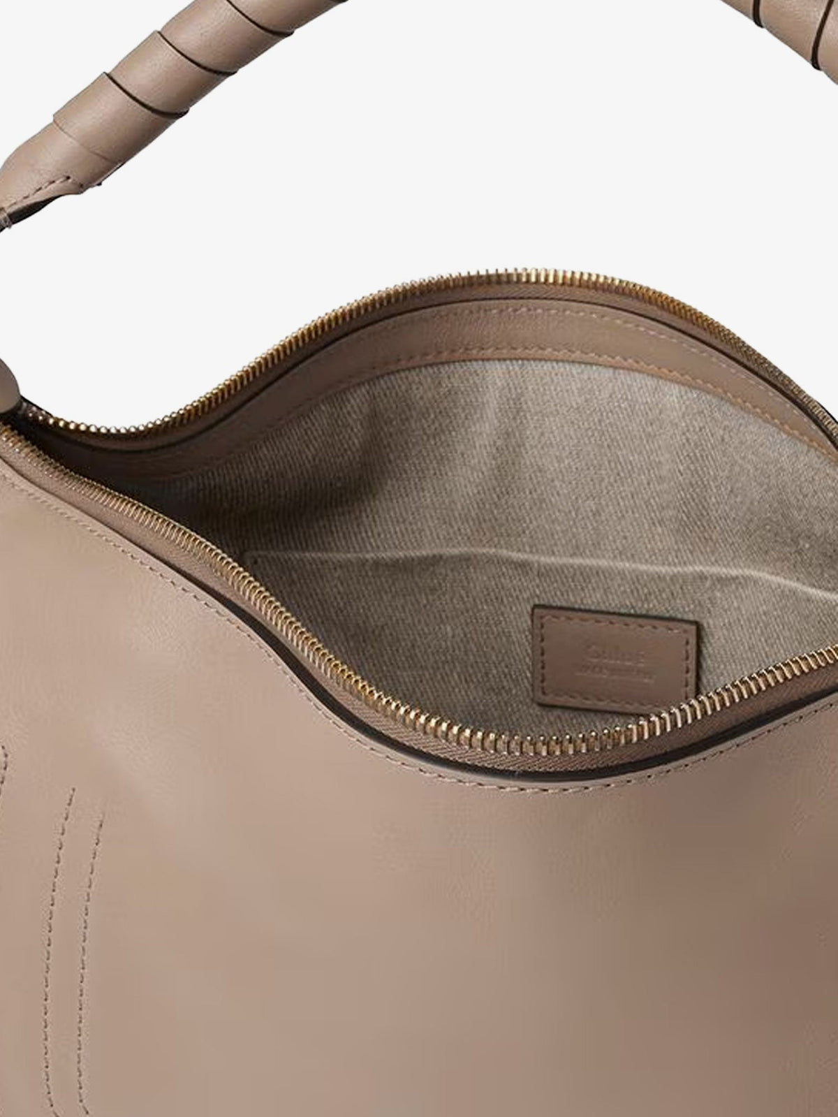 Chloe' Marcie Small leather shoulder bag - Woodsmoke