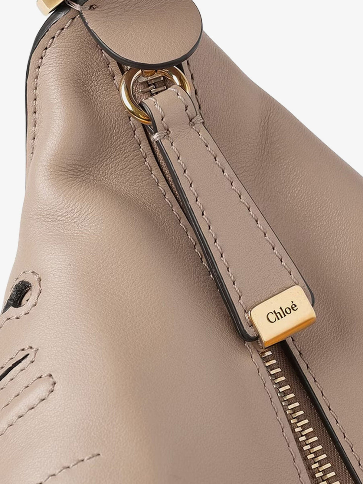 Chloe' Marcie Small leather shoulder bag - Woodsmoke