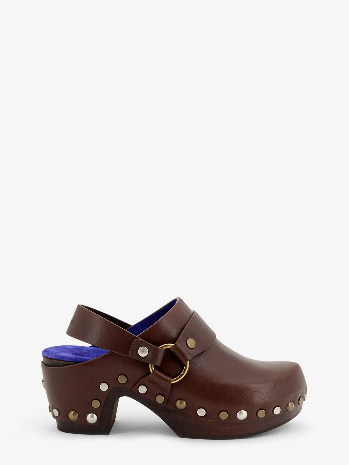 Chloé Talis Wedge leather clogs - Somberbrown