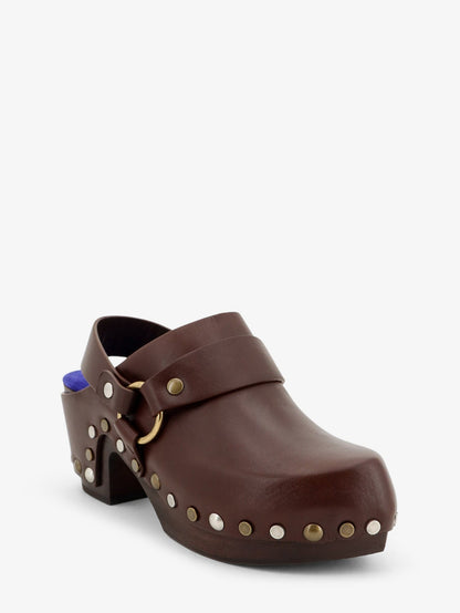 Chloé Talis Wedge leather clogs - Somberbrown