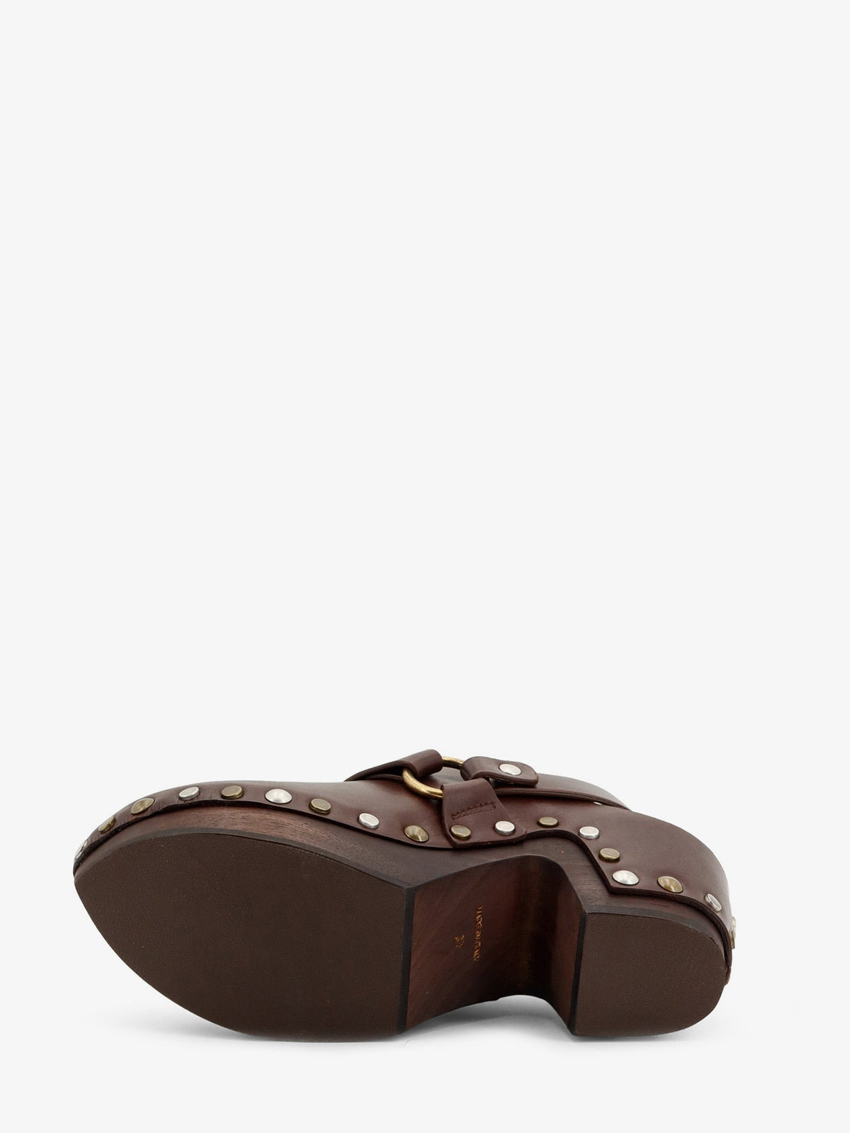 Chloé Talis Wedge leather clogs - Somberbrown