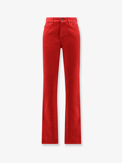 Chloe' Cotton trousers - Berry Red