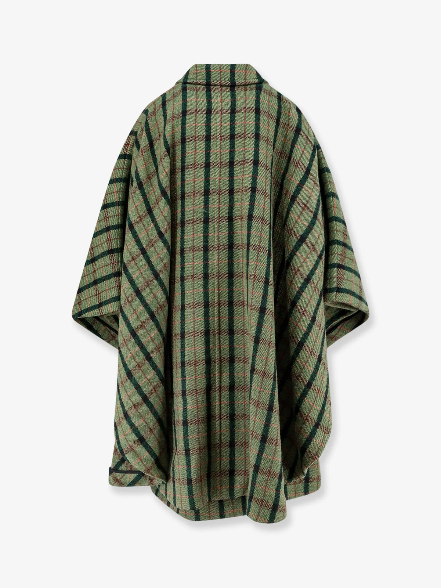 CHLOE' - Madras wool cape coat