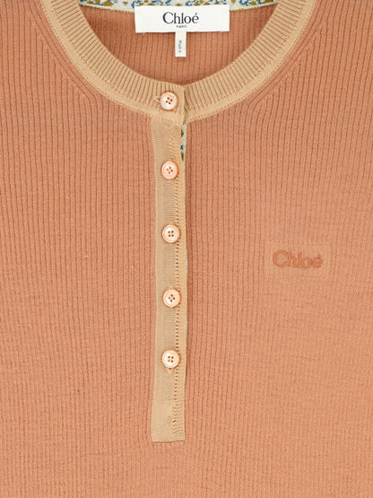 CHLOE' - Ribbed wool T-Shirt