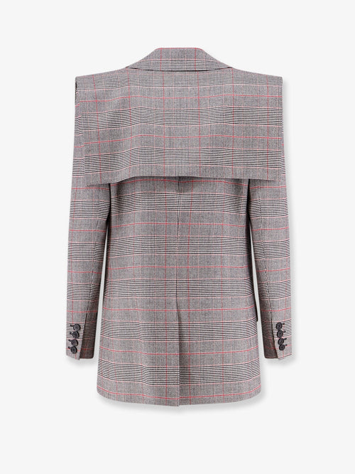Chloé Prince of Wales wool blazer - Black - Red 1
