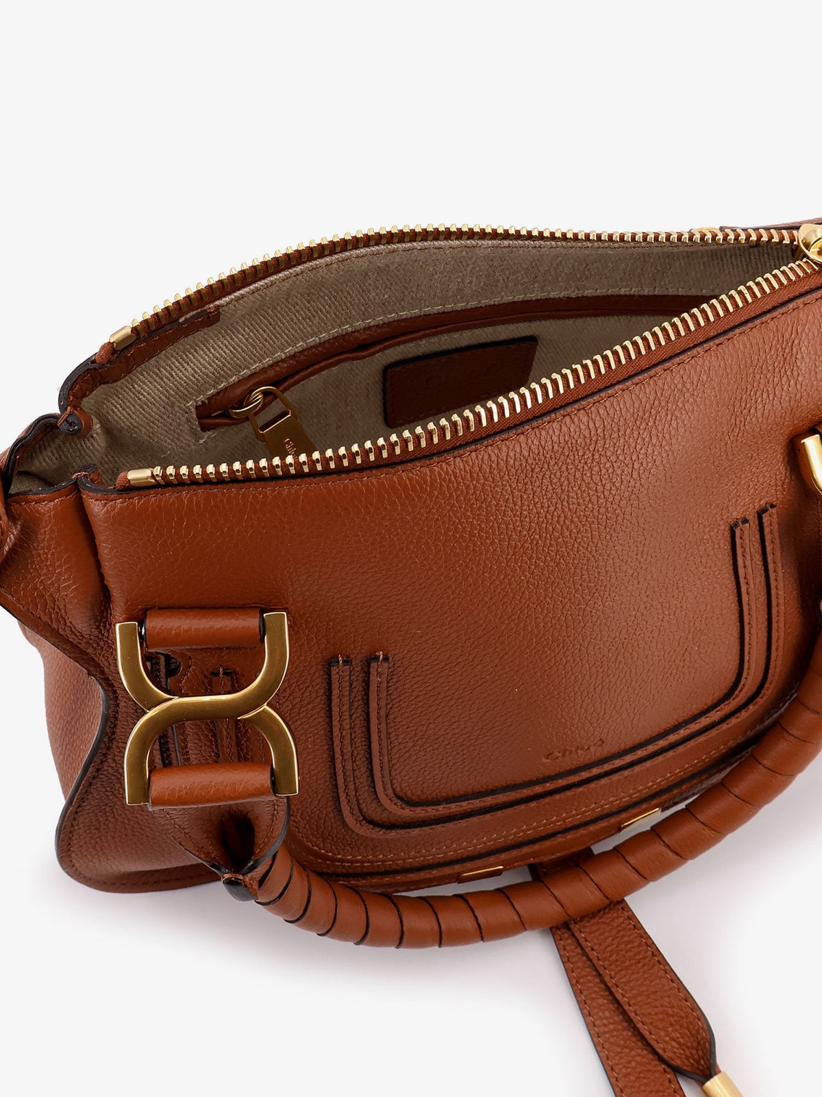 Chloe' Marcie Small Leather Shoulder Bag - Tan