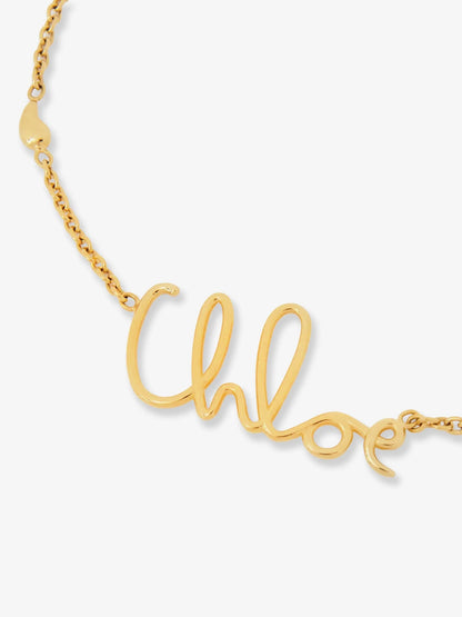 CHLOE' - Brass necklace with lettering logo