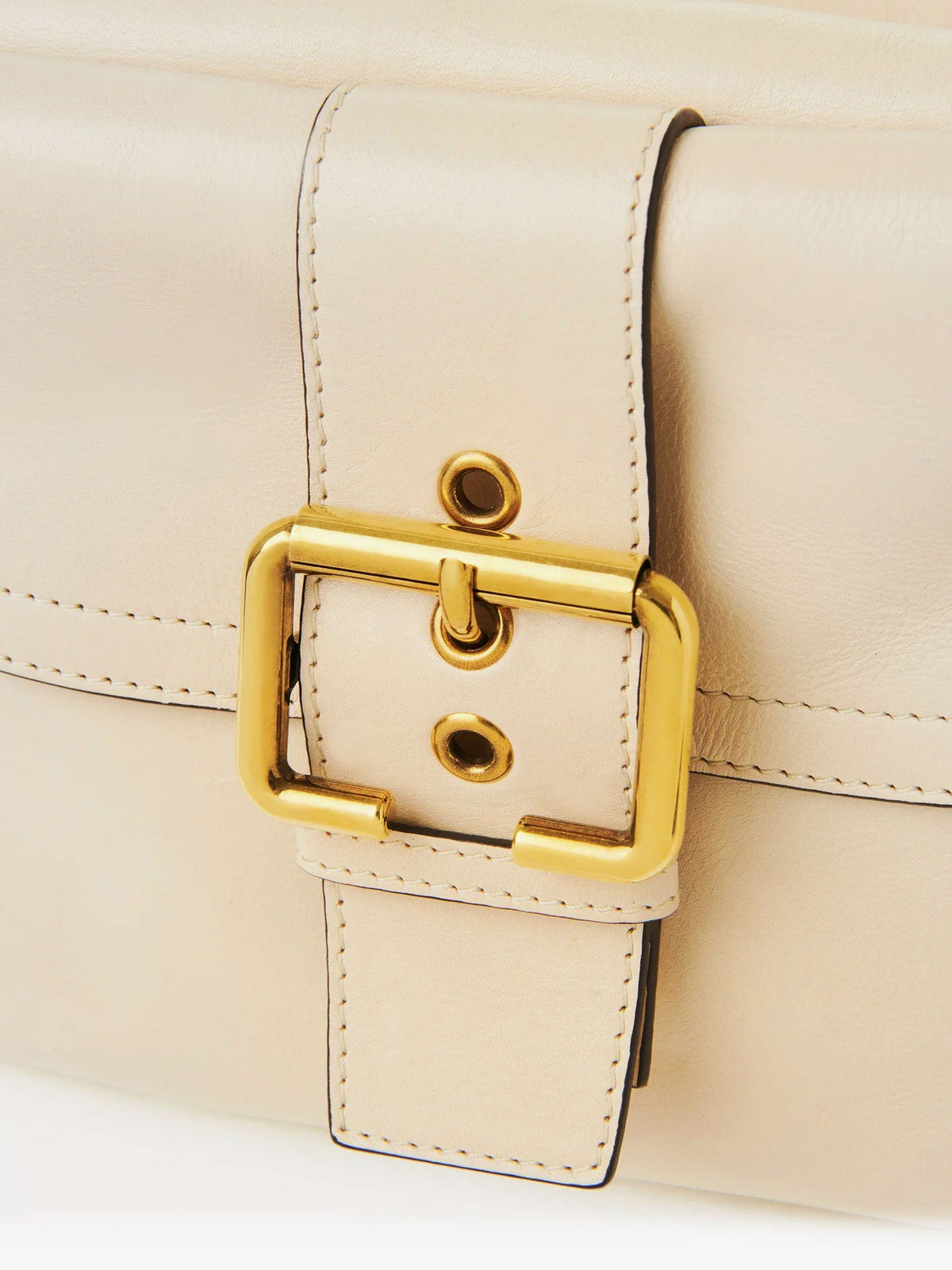 Chloe' Medium Double Carry leather shoulder bag - Sweet Beige