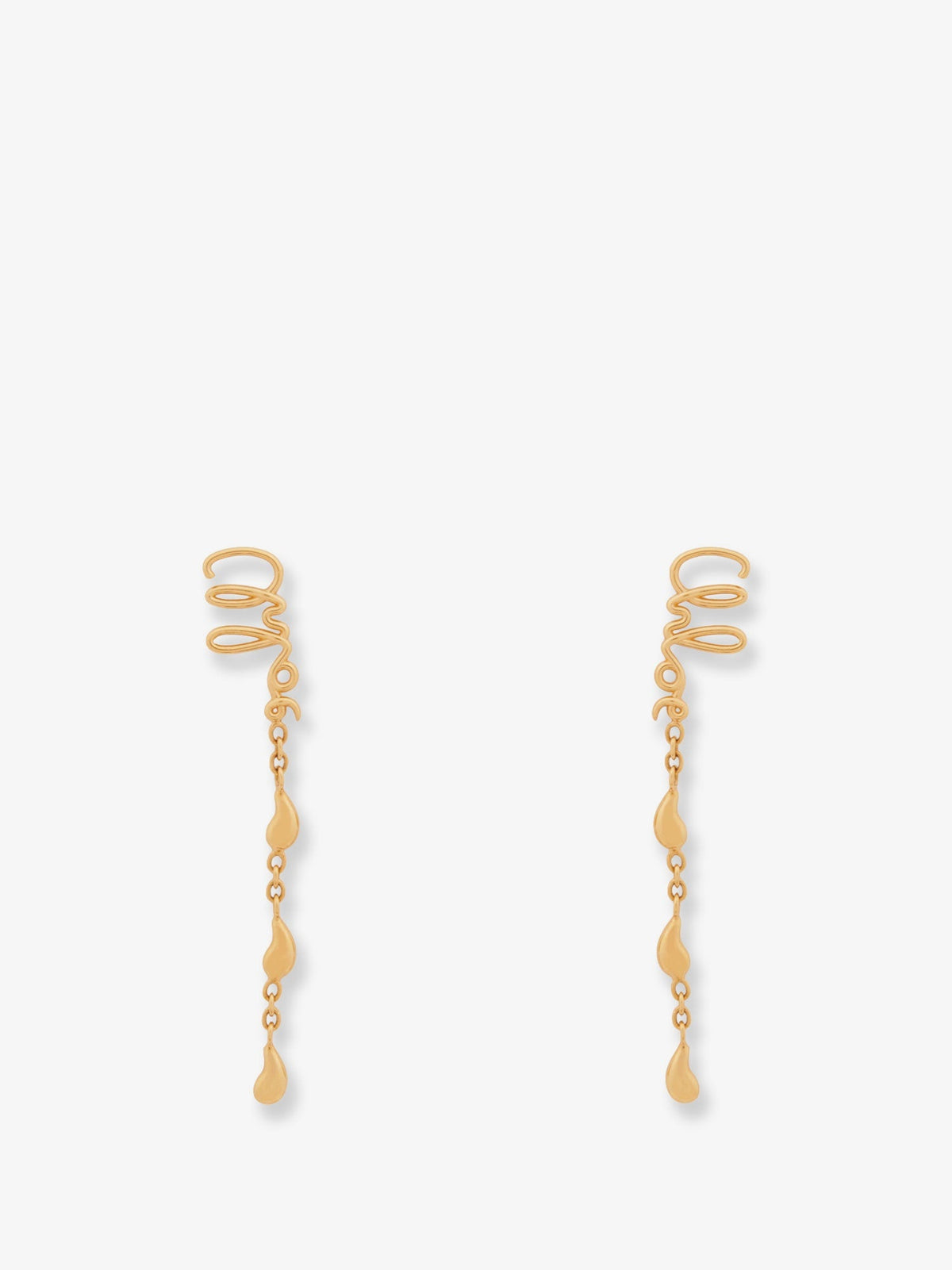 Chloe' Chloé Iconic metal earrings - Vintage Gold