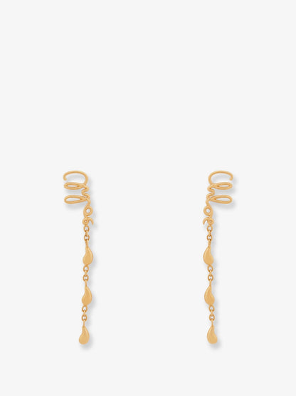Chloe' Chloé Iconic metal earrings - Vintage Gold