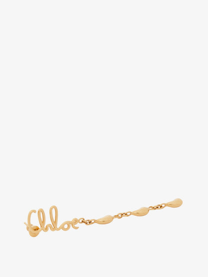 Chloe' Chloé Iconic metal earrings - Vintage Gold