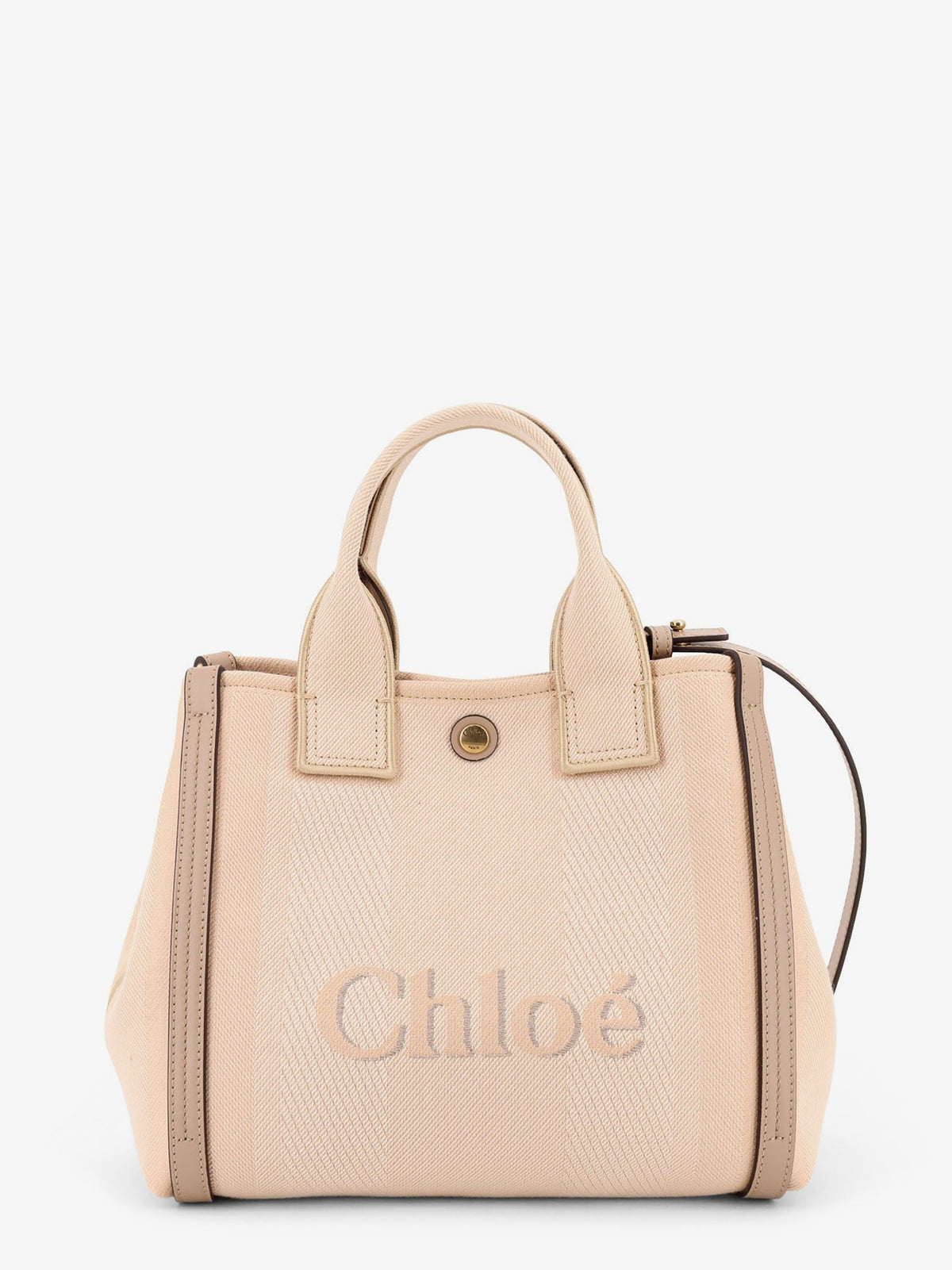 Chloe' Chloé Carry canvas crossbody bag - Blushy Beige