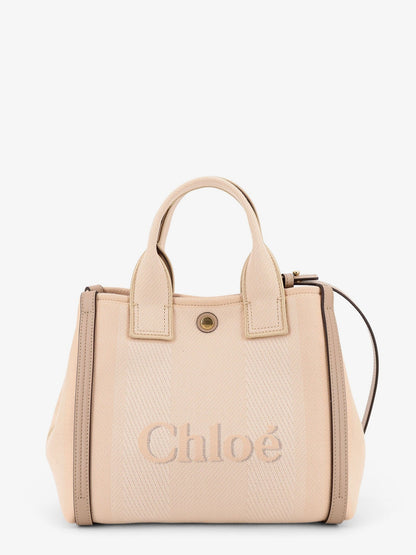 Chloe' Chloé Carry canvas crossbody bag - Blushy Beige