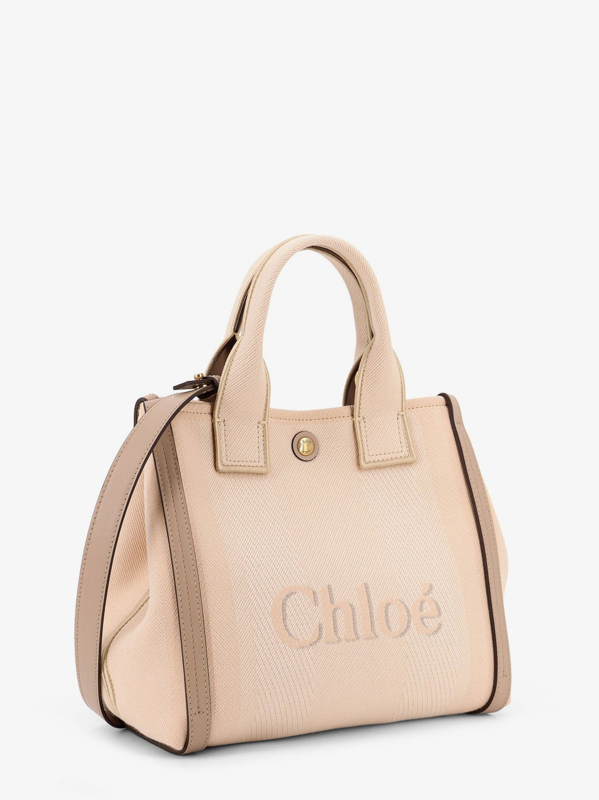 Chloe' Chloé Carry canvas crossbody bag - Blushy Beige