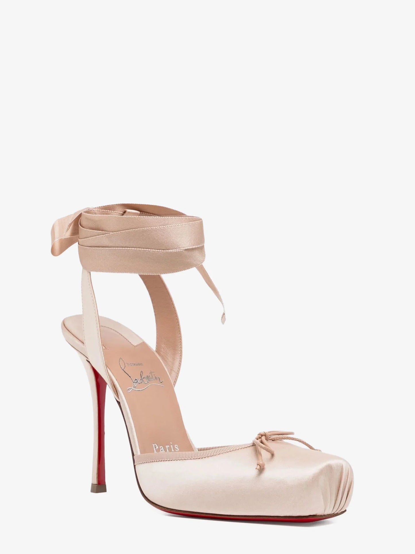 CHRISTIAN LOUBOUTIN - Cassia Lace Up 100 Satin Pumps
