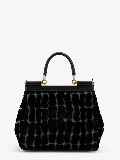 Dolce & Gabbana Sicily velvet handbag - Neroantracite