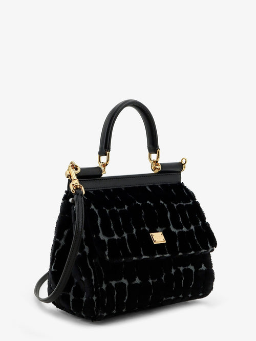 Dolce & Gabbana Sicily velvet handbag - Neroantracite