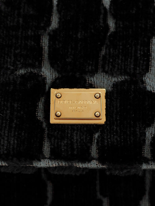 Dolce & Gabbana Sicily velvet handbag - Neroantracite