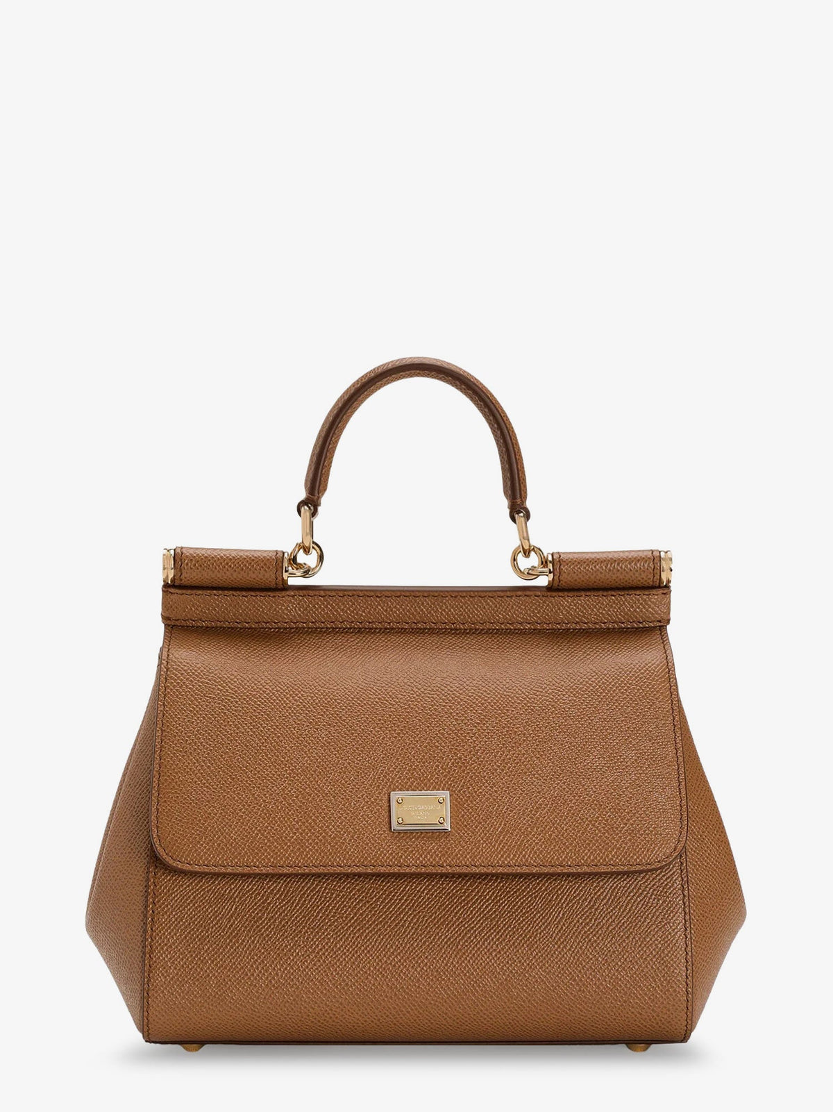 Dolce & Gabbana Sicily Medium Leather shoulder bag - Caramel