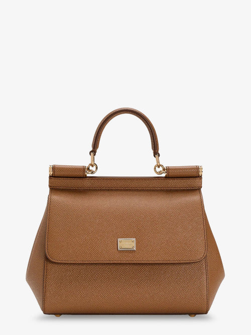 Dolce & Gabbana Sicily Medium Leather shoulder bag - Caramel