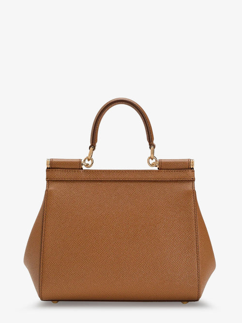 Dolce & Gabbana Sicily Medium Leather shoulder bag - Caramel