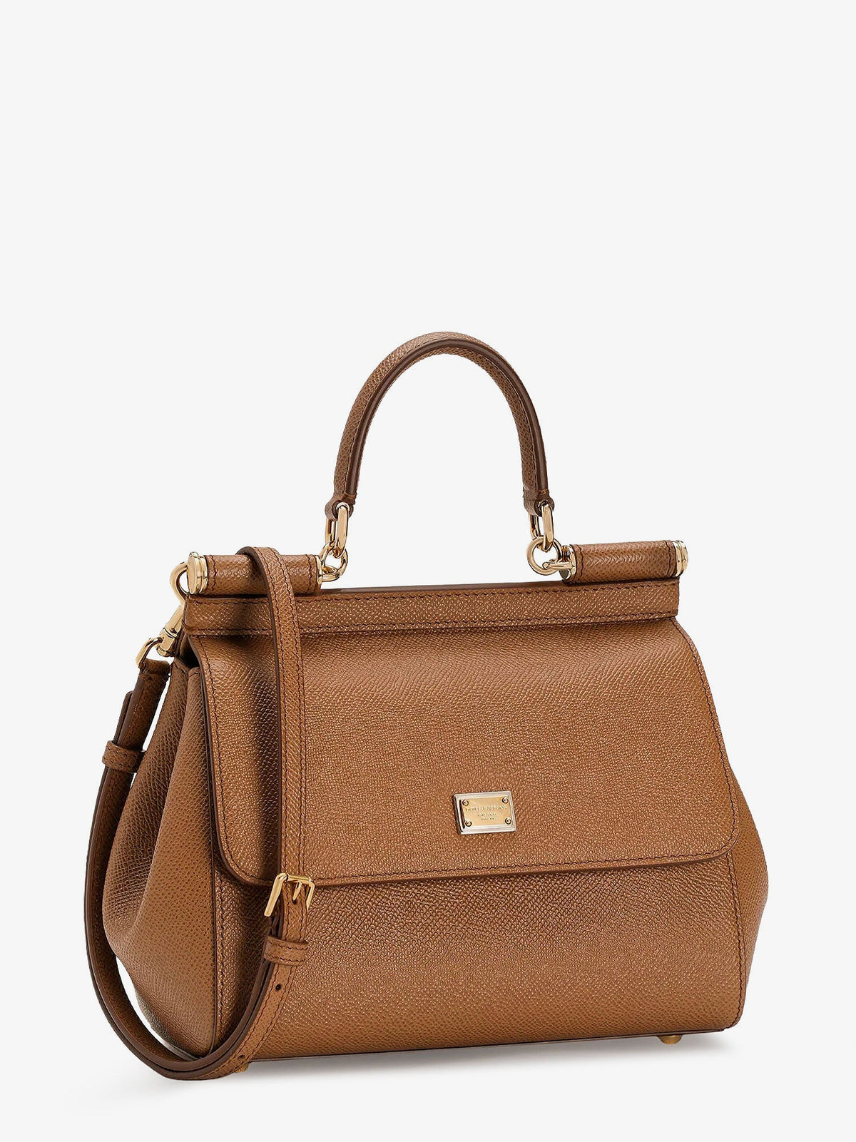 Dolce & Gabbana Sicily Medium Leather shoulder bag - Caramel