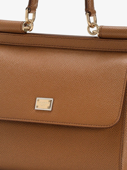 Dolce & Gabbana Sicily Medium Leather shoulder bag - Caramel