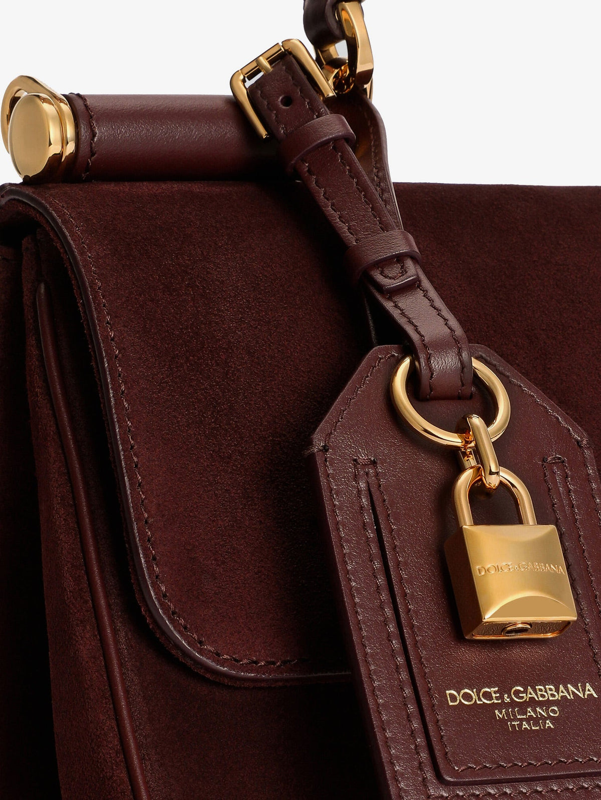 Dolce & Gabbana My Sicily suede handbag - Bordeaux