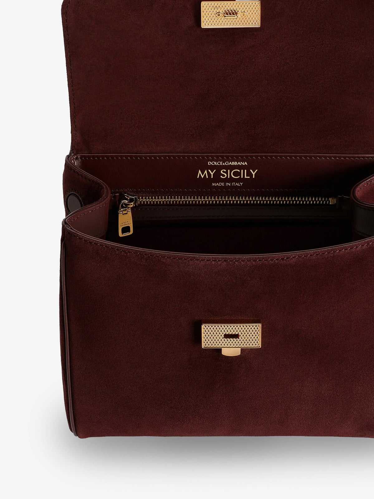 Dolce & Gabbana My Sicily suede handbag - Bordeaux