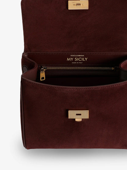 Dolce & Gabbana My Sicily suede handbag - Bordeaux