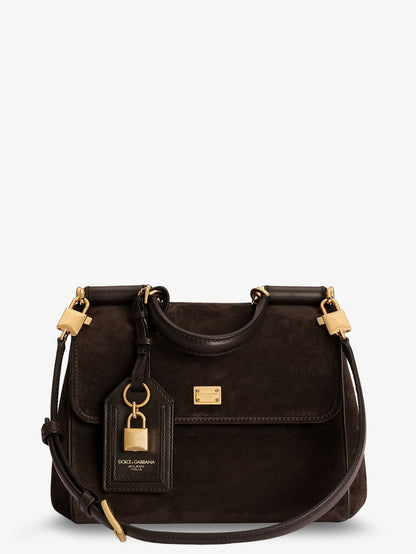 Dolce & Gabbana My Sicily handbag in suede - Ebanomoro