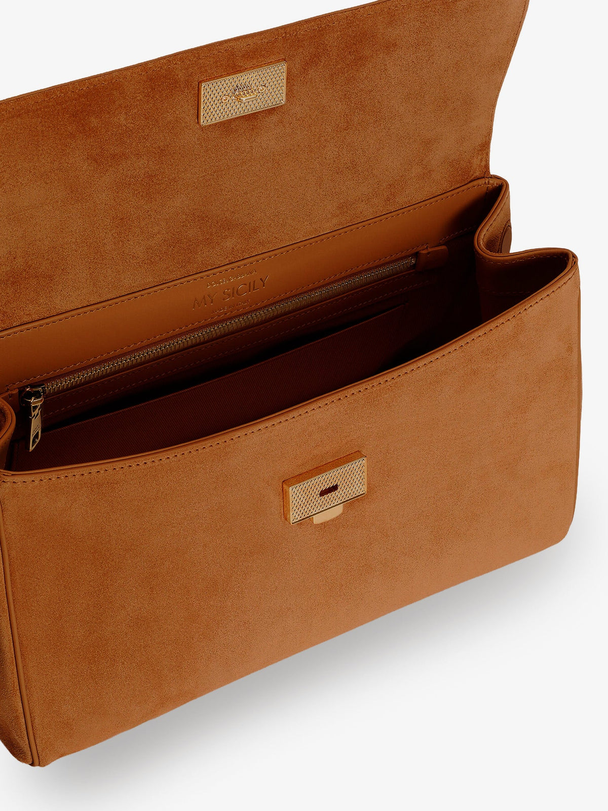 Dolce & Gabbana My Sicily suede shoulder bag - Cammellocaramello