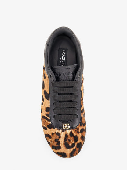 Dolce & Gabbana Ponyskin sneakers with metal DG logo - Leofnaturale