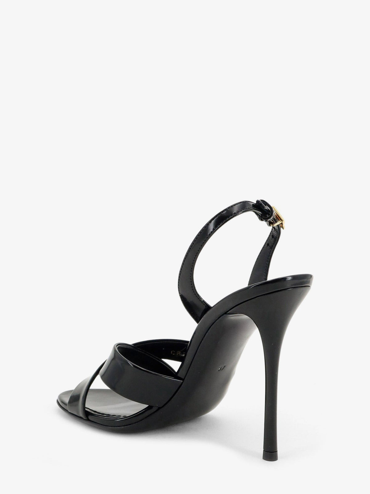 Dolce & Gabbana Keira shiny calfskin leather sandals - Nero